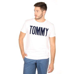 Tommy Hilfiger pánské bílé tričko Basic - XL (100)